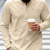 Men's Full Size Button Detail Long Sleeve Shirt Plus Size