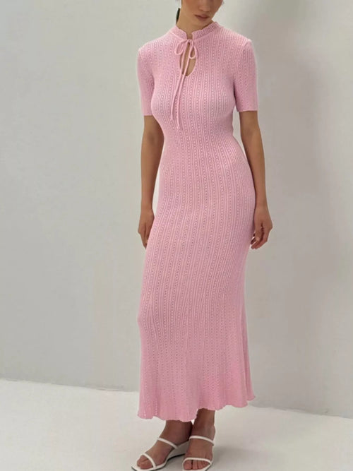 Short Sleeve Knitted Mermaid Dress