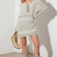 Thinkable Mixed-Stitch Front Tie Sweater Dress