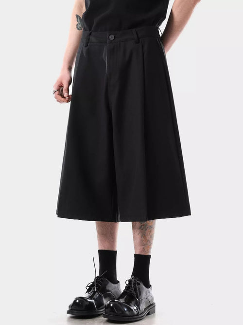 Men's Wide-Leg Cropped Shorts