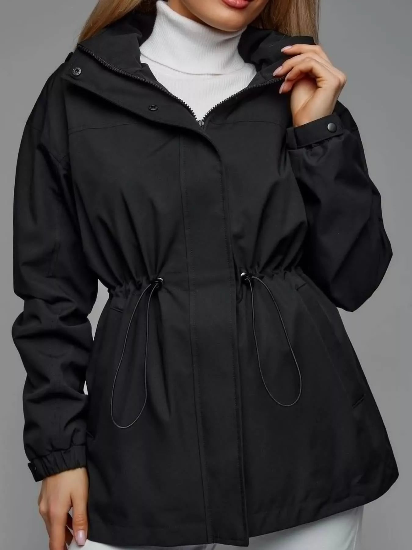 The Breeze Hooded Drawstring Windbreaker