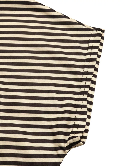 Striped Single Shoulder T-Shirt