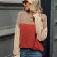 Double Take Contrast Round Neck Long Sleeve T-Shirt