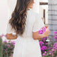 V-Neck Flutter Sleeve Romper