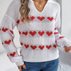 Heart Johnny Collar Long Sleeve Sweater