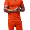 V-Neck Short Sleeve T-Shirt and Shorts Set Plus Size