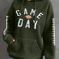 GAME DAY Football Drawstring Long Sleeve Hoodie