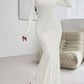 Devine Backless Round Neck Long Sleeve Maxi Dress