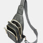 PU Leather Adjustable Strap Crossbody Bag