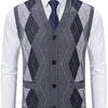 Men's Plus Size Classic Argyle Pattern Knitted Sweater Vest
