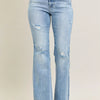 Judy Blue Full Size Hw Flare Jeans W/ Shield Pockets Plus Size