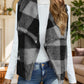 Plaid Open Front Vest Coat