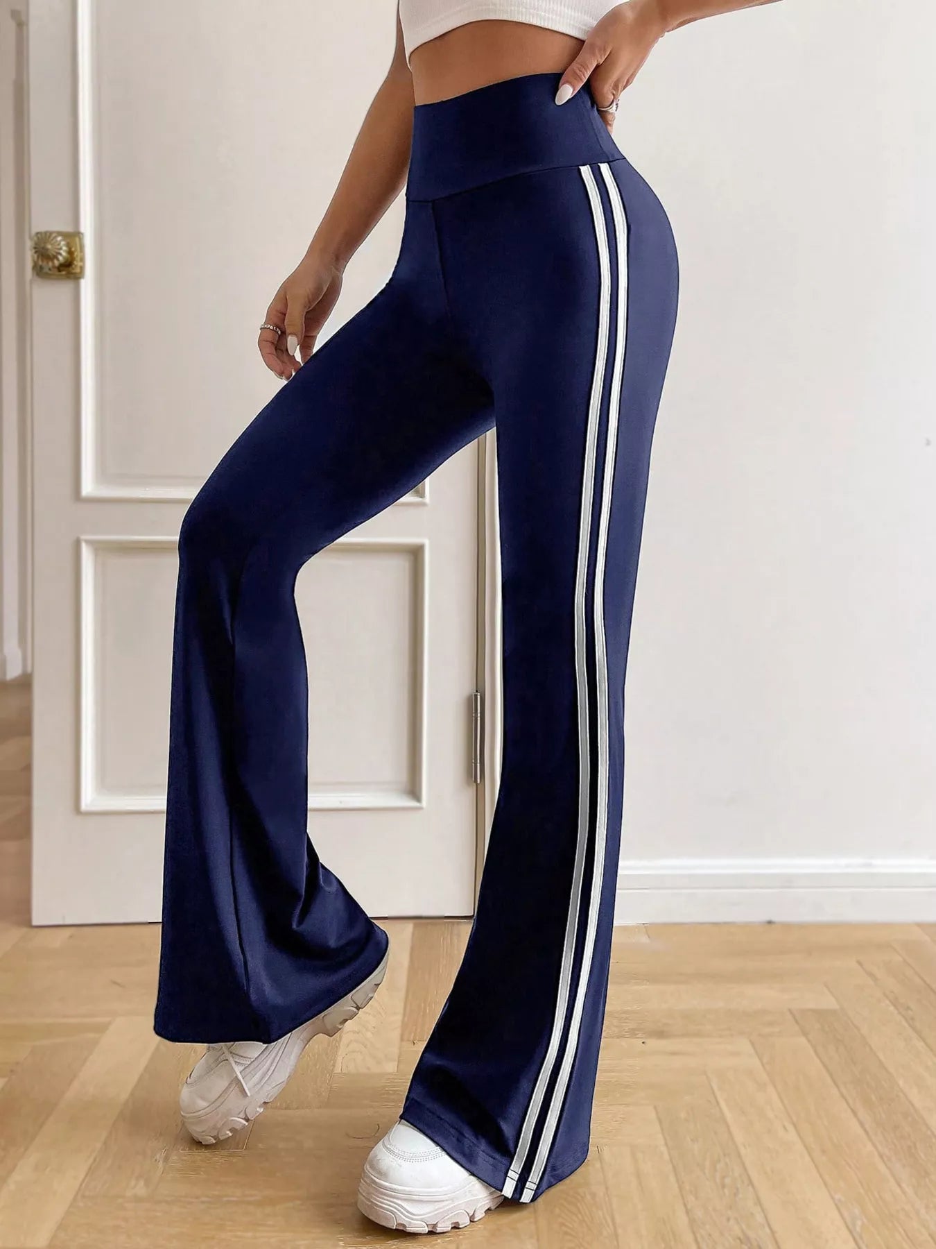 The Sasha Side-Stripe Flare Pant