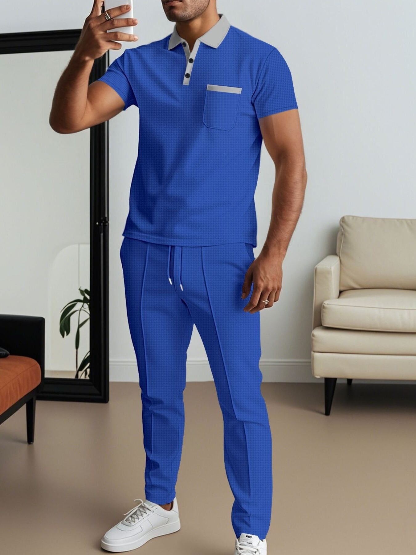 The Fairway Polo & Pants Set – men's short sleeve polo and matching pants set