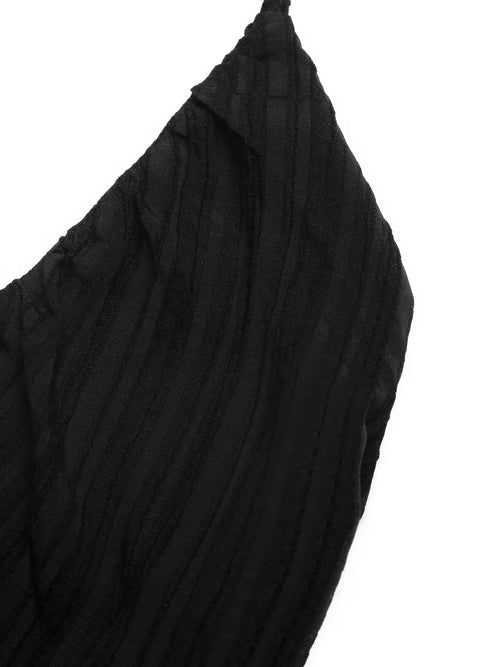 Halter Neck Pleated Maxi Dress