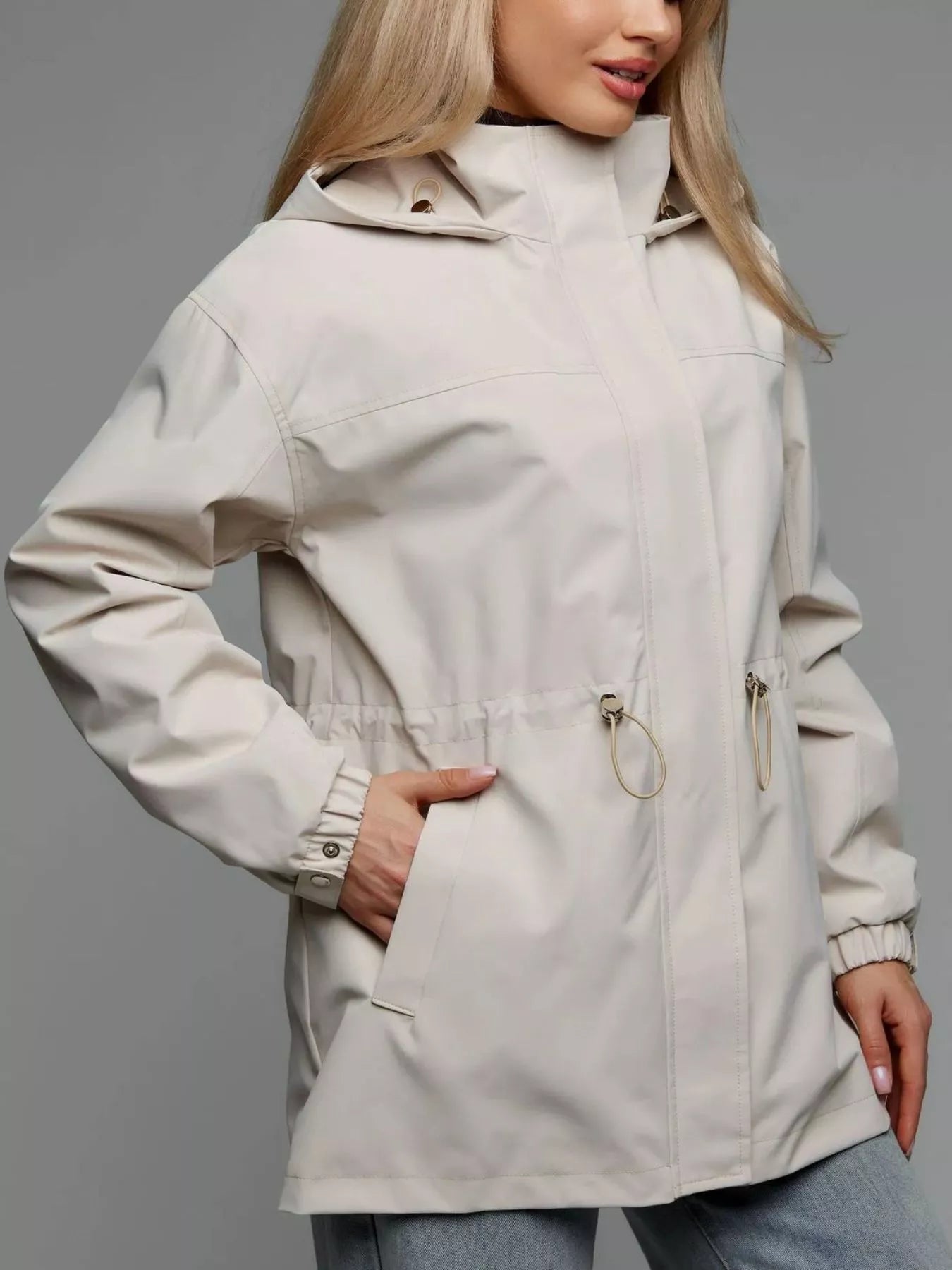 The Breeze Hooded Drawstring Windbreaker