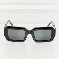 Rectangle TAC Polarization Lens Full Rim Sunglasses on display with dark lenses and sleek frame design.