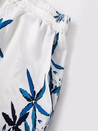 Men's tropical-print short-sleeve shirt and shorts set