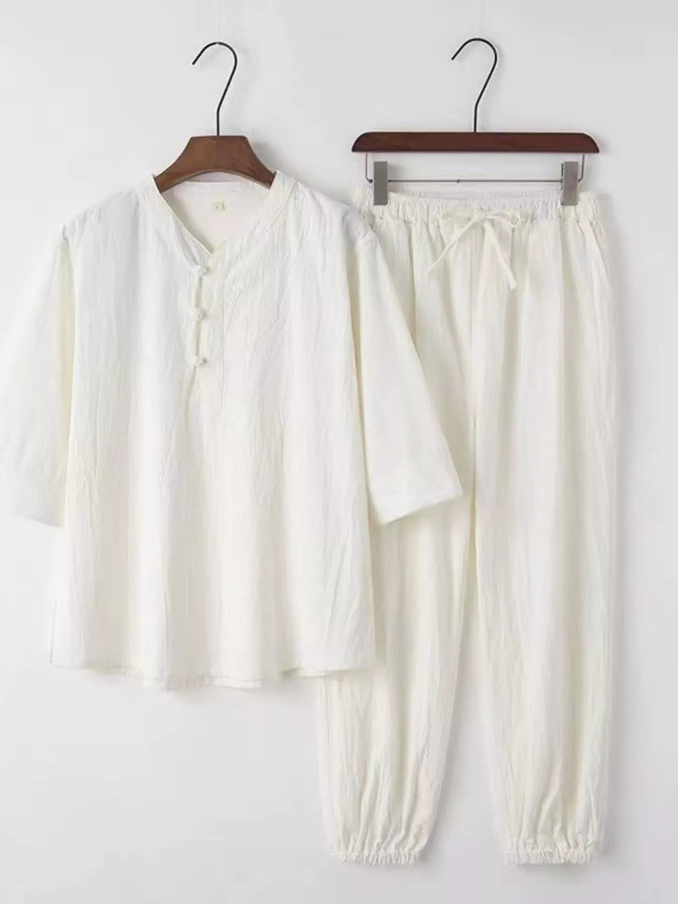 The Lennox 3/4 Sleeve Set – men's plus size 3/4 sleeve top and pants set