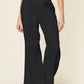 Double Take Full Size Texture Smocked Waist Wide Leg Pants