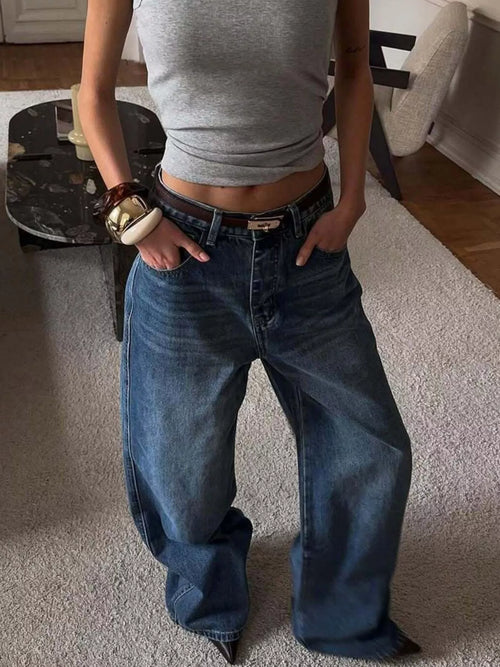 Wide Leg Relaxed Fit Jeans