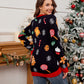 Christmas Element Round Neck Long Sleeve Sweater