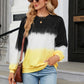 Gradient Round Neck Long Sleeve Sweatshirt