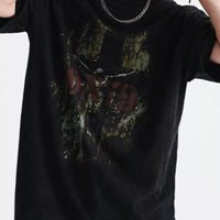 Men's Vintage Graphic Round Neck Oversized T-Shirt