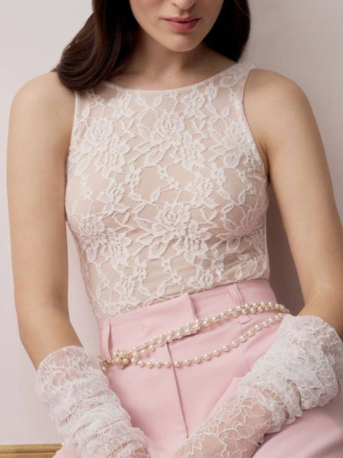 Lace Round Neck Tank