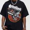 Men's JUDAS PRIEST Graphic Round Neck Oversized T-Shirt