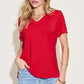 Basic Bae Full Size V-Neck High-Low T-Shirt