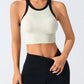 Contrast Trim Round Neck Active Tank