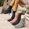 Point Toe Flared Heel Boots