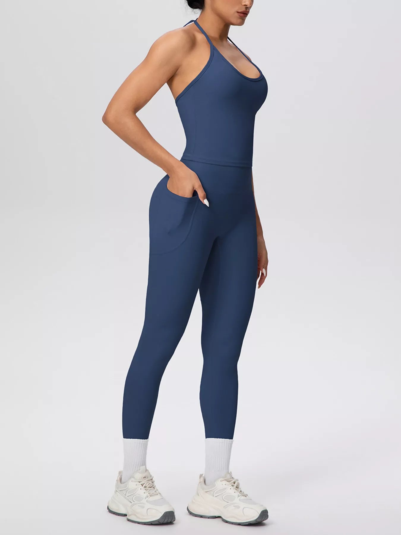 The Lucia Soft Halter Cami & Legging Set