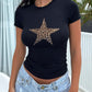 Devine Star Round Neck Short Sleeve T-Shirt