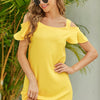 Cold-Shoulder Mini Dress