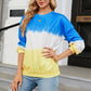 Gradient Round Neck Long Sleeve Sweatshirt