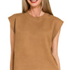 Zenana Round Neck Viscose Sweater Vest