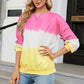 Gradient Round Neck Long Sleeve Sweatshirt