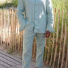 Men's Button Up Long Sleeve Top and Pants Set