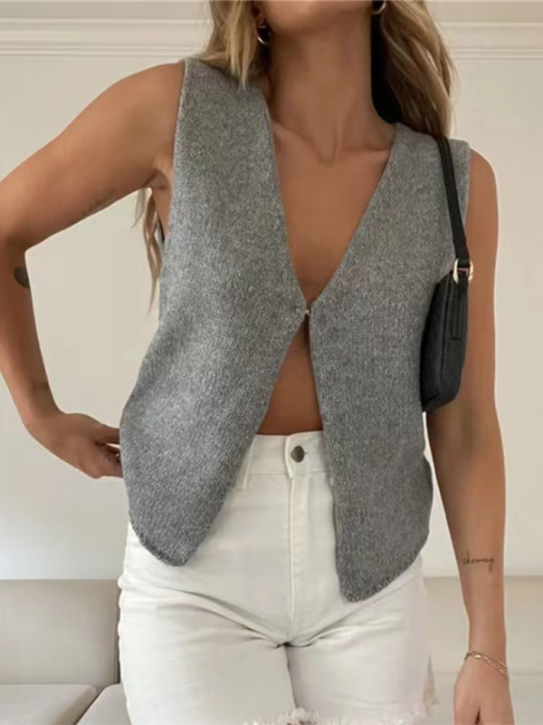 Comfortable Rope Woolen Vest