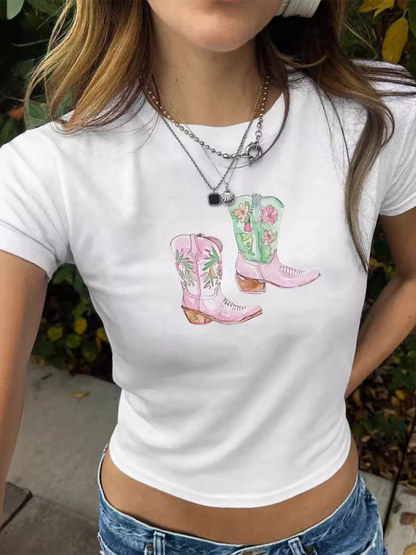 Boots Hot Girls T-Shirt