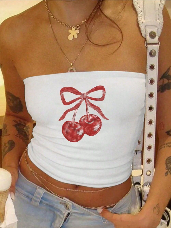 Tube Top with Cherry