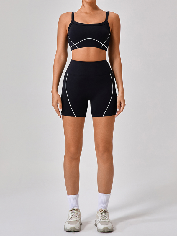 Yoga Suspender Bra + Shorts Suit