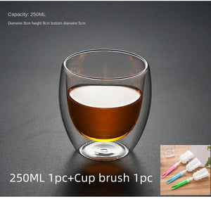 Heart Shaped Glass Cup for Coffee, Espresso, Champagne, Wine, Milk, Juice Drinkware and Bar Utensil