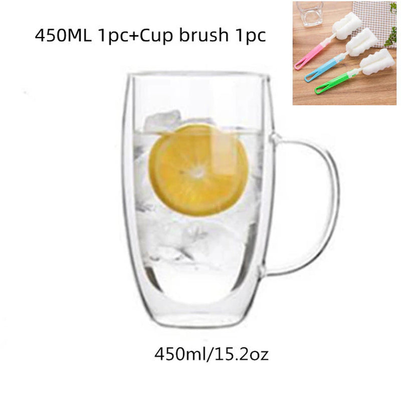 Heart Shaped Glass Cup for Coffee, Espresso, Champagne, Wine, Milk, Juice Drinkware and Bar Utensil