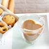 Elegant Heart-Shaped Double-Walled Glass Mug - Versatile for Coffee, Espresso, and Beverages