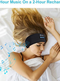 Experience Ultimate Comfort: All-in-One Wireless Bluetooth Headband | Sports & Sleep-Friendly Over-the-Ear Earbuds | Music-Enabled, Soft Eye Mask | Perfect for Active Lifestyles and Relaxing Sleep