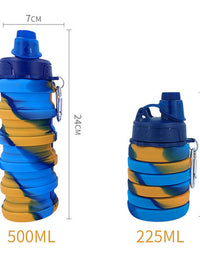 New Portable Silicone Water Bottle Retractable Folding Coffee Bottle Cups E Outdoor Travel Tools Collapsible Sport Bottles