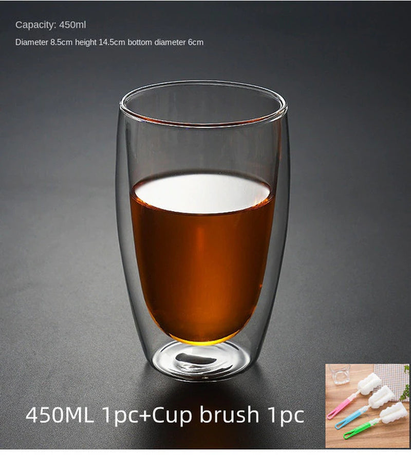Heart Shaped Glass Cup for Coffee, Espresso, Champagne, Wine, Milk, Juice Drinkware and Bar Utensil